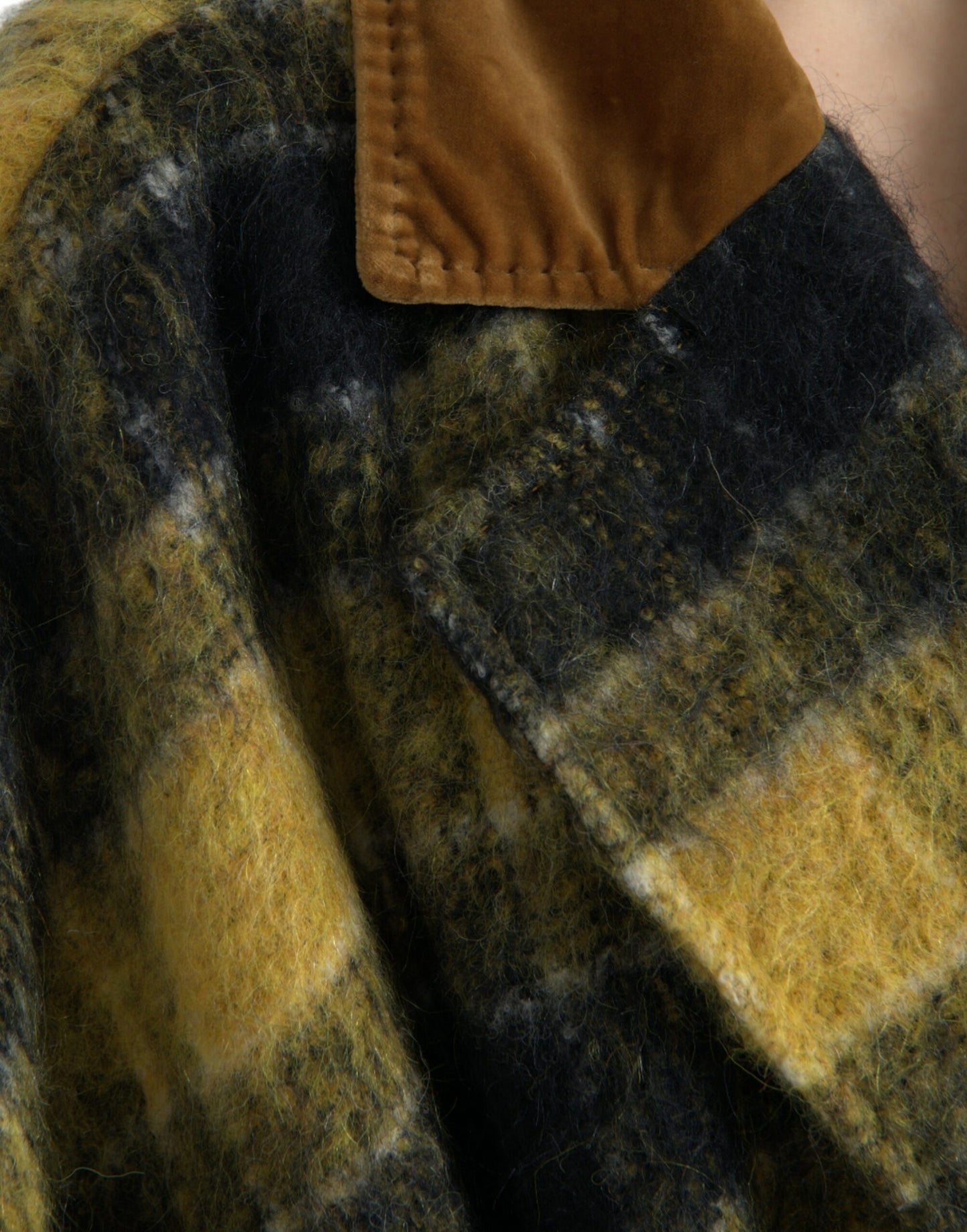 Trench-coat long à carreaux chic Dolce & Gabbana en jaune soleil