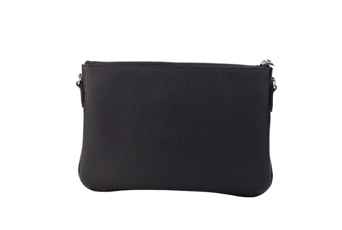 Sac à bandoulière Burberry Peyton en cuir noir monogrammé
