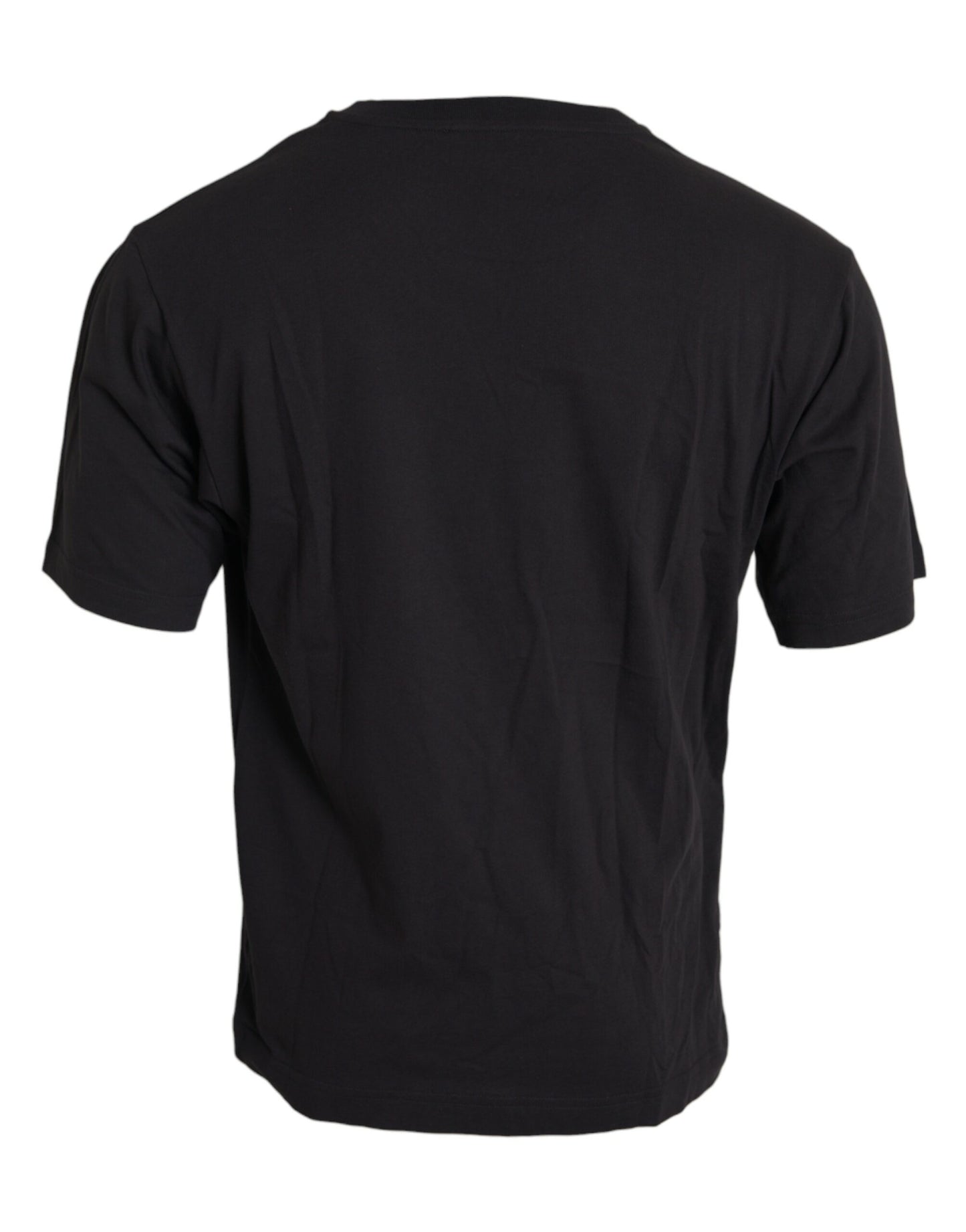 Dolce & Gabbana Black Printed Pocket Cotton Crewneck T-shirt by Dolce & Gabbana