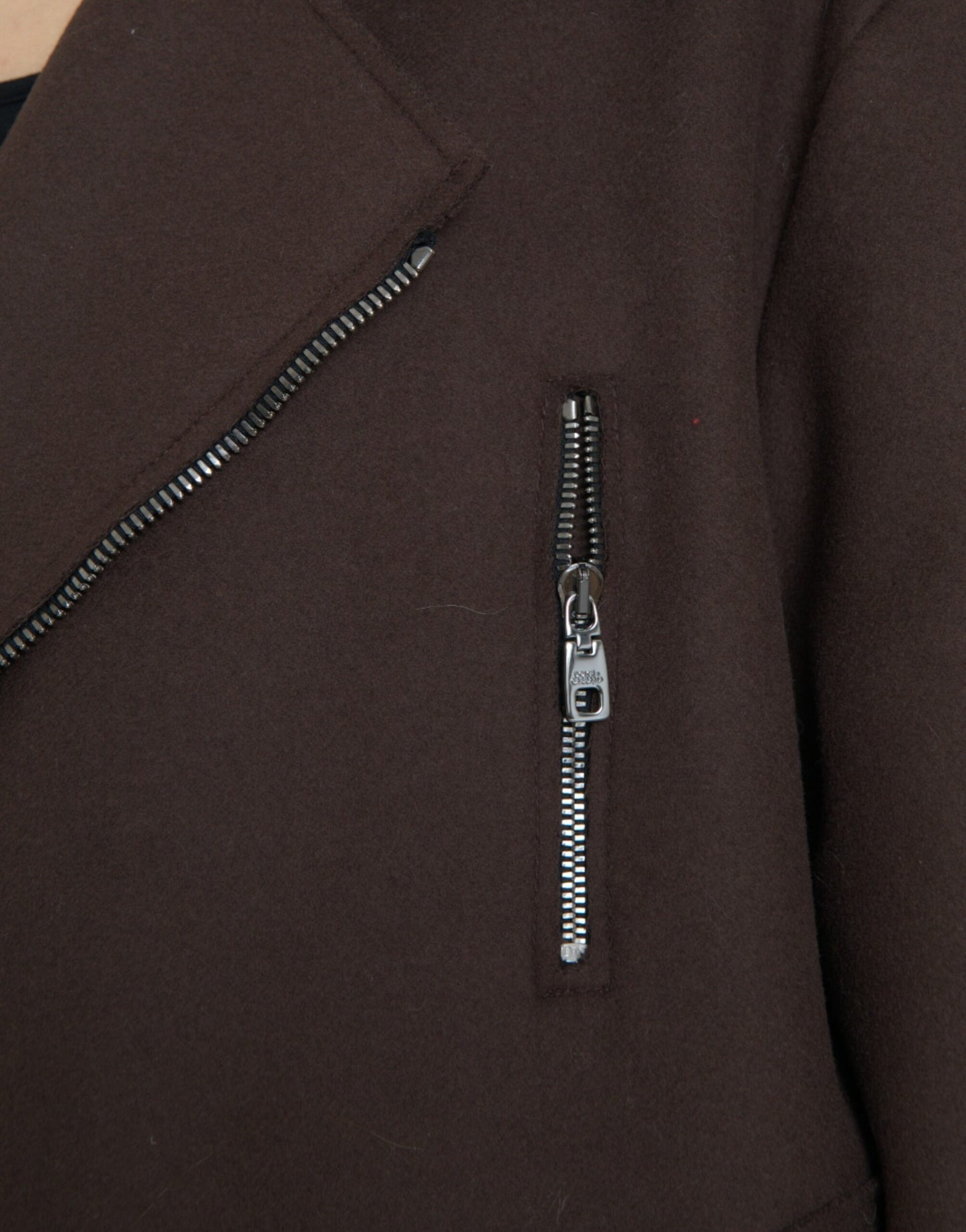 Dolce & Gabbana Manteau marron Veste courte en laine style motard