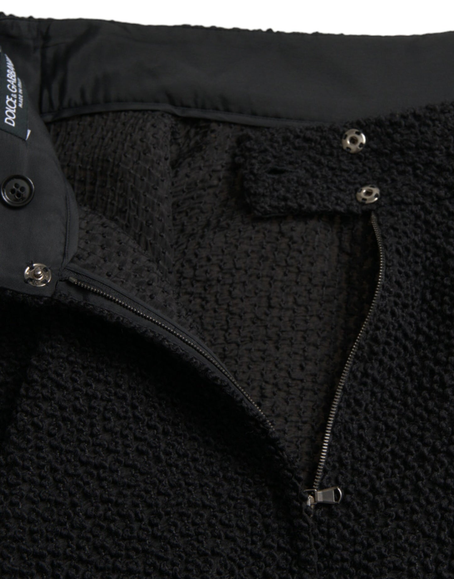 Jupe trapèze noire taille haute longueur genou Dolce & Gabbana