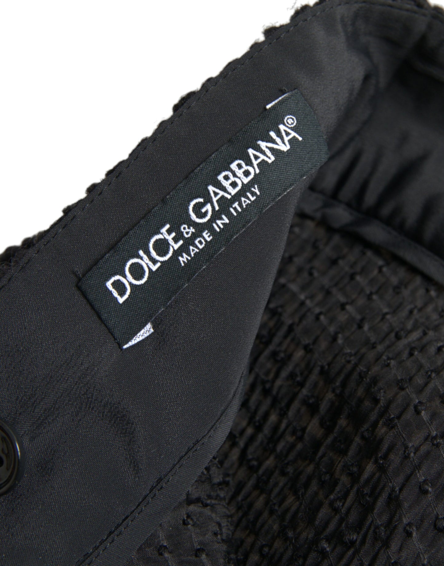 Jupe trapèze noire taille haute longueur genou Dolce & Gabbana