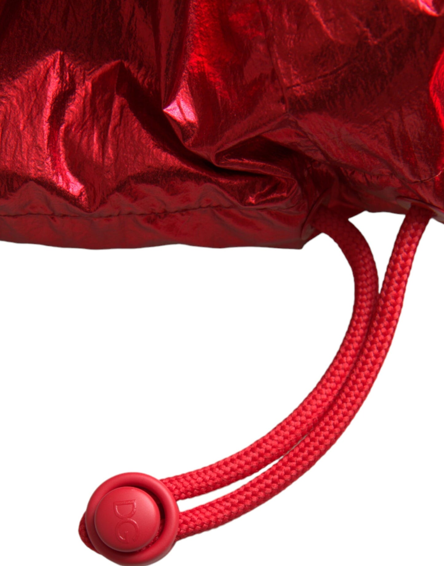 Veste sweat-shirt à capuche en nylon rouge Dolce & Gabbana