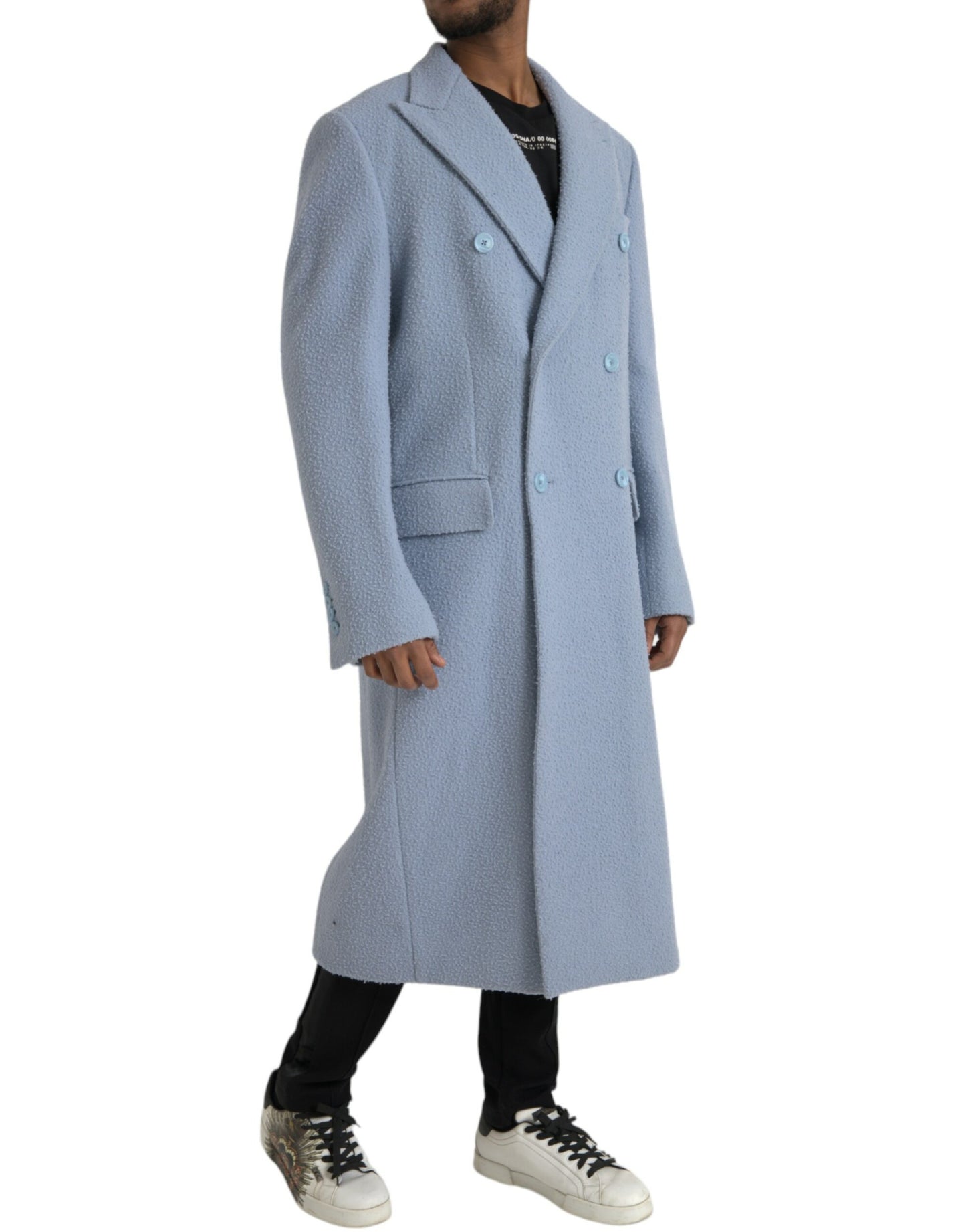 Dolce & Gabbana - Trench-coat long croisé bleu