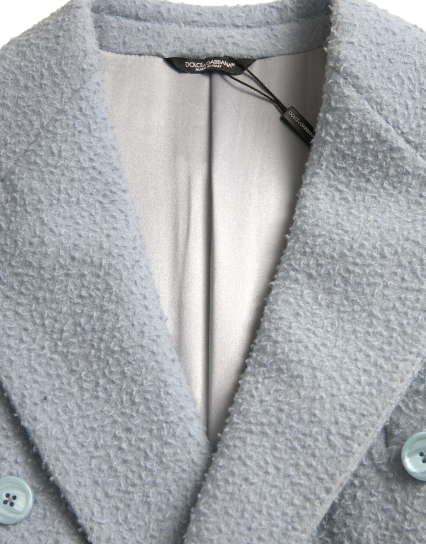 Dolce & Gabbana - Trench-coat long croisé bleu