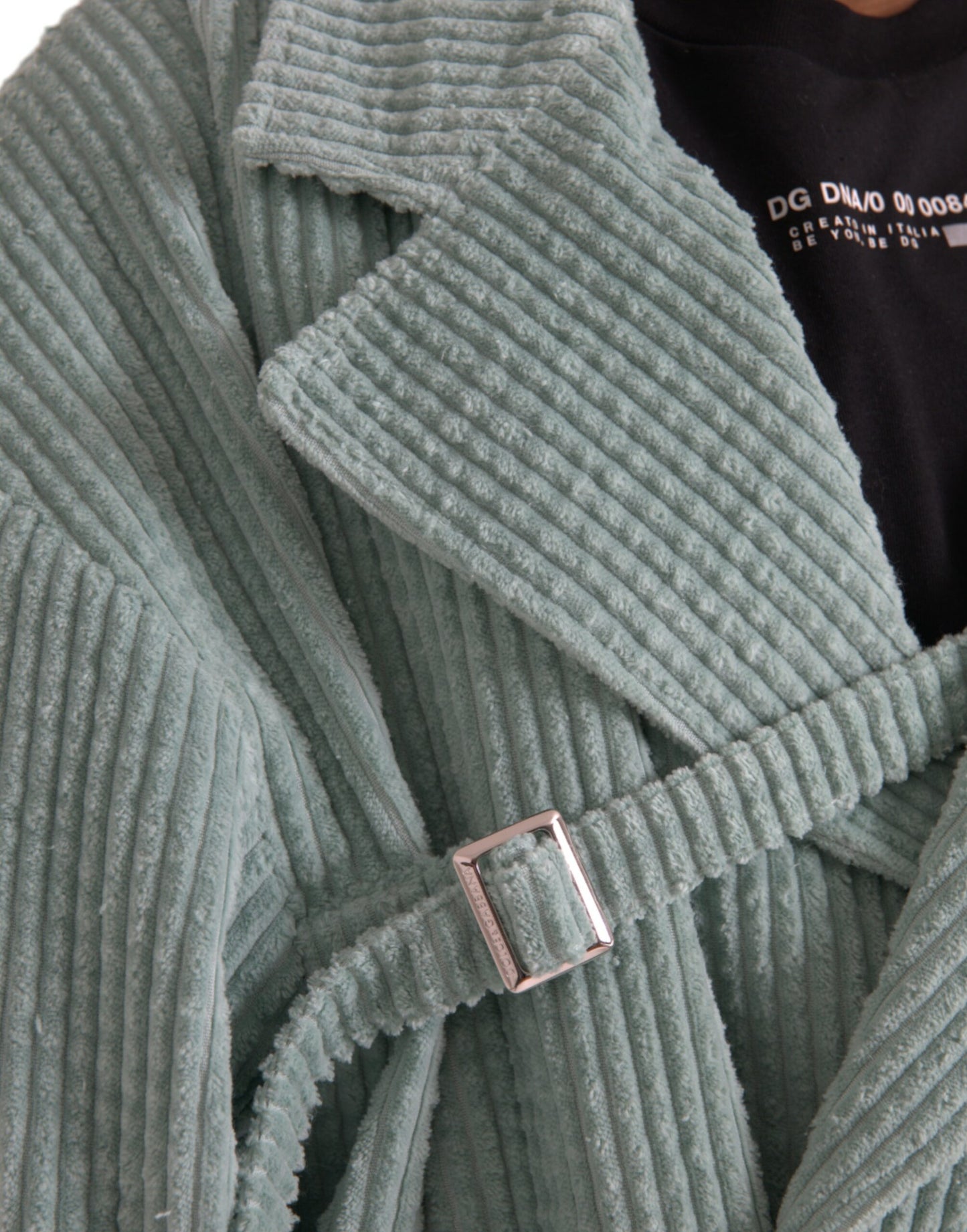 Veste croisée en velours côtelé bleu Dolce & Gabbana