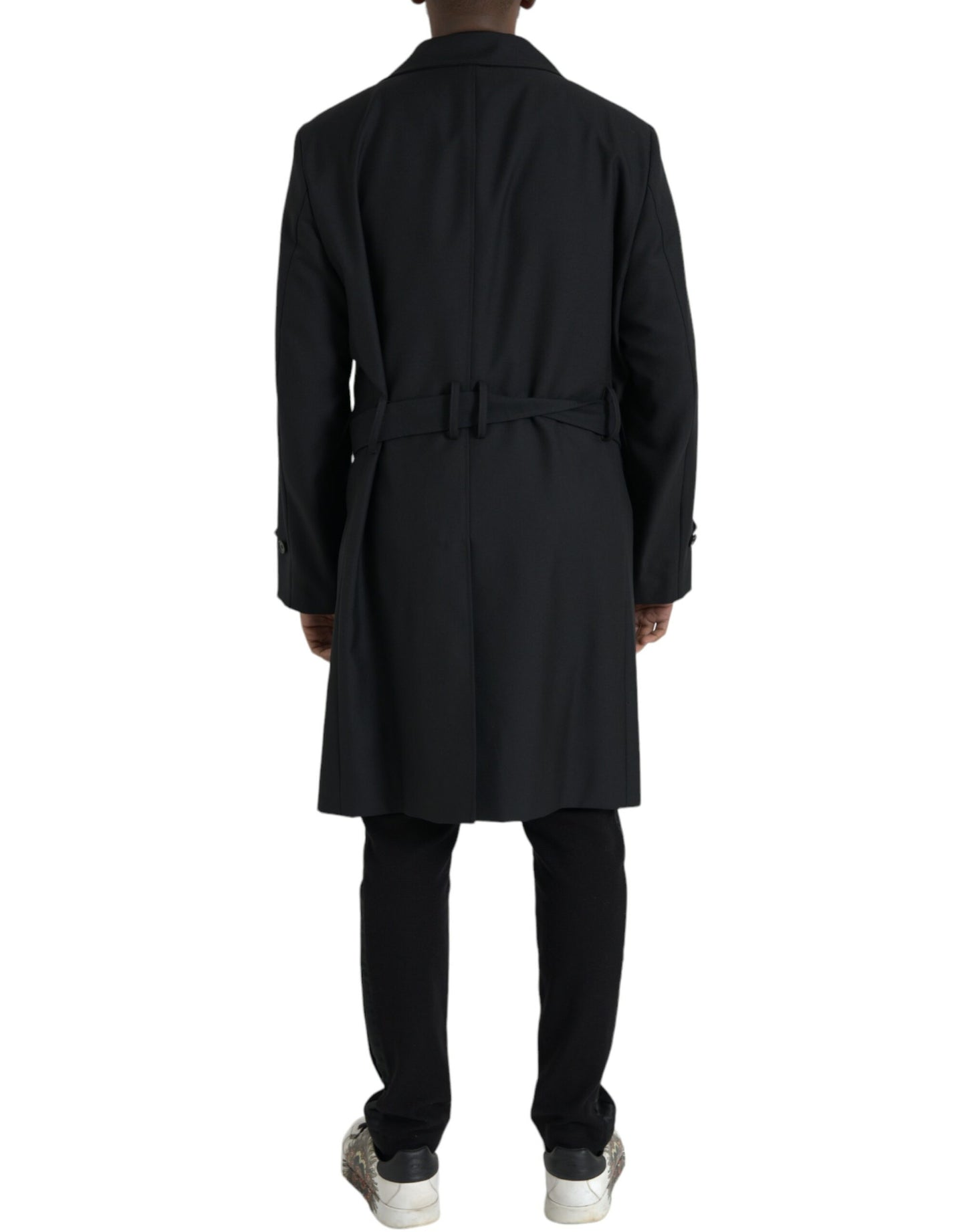 Trench-coat croisé noir Dolce & Gabbana