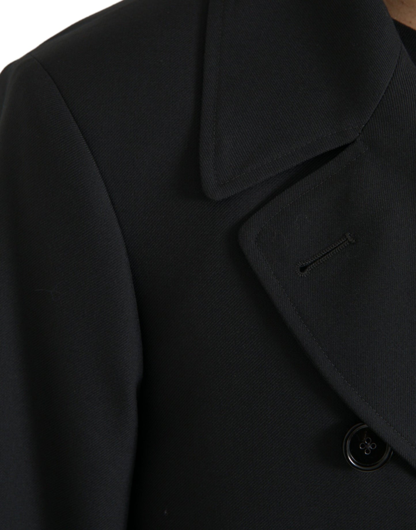 Trench-coat croisé noir Dolce & Gabbana
