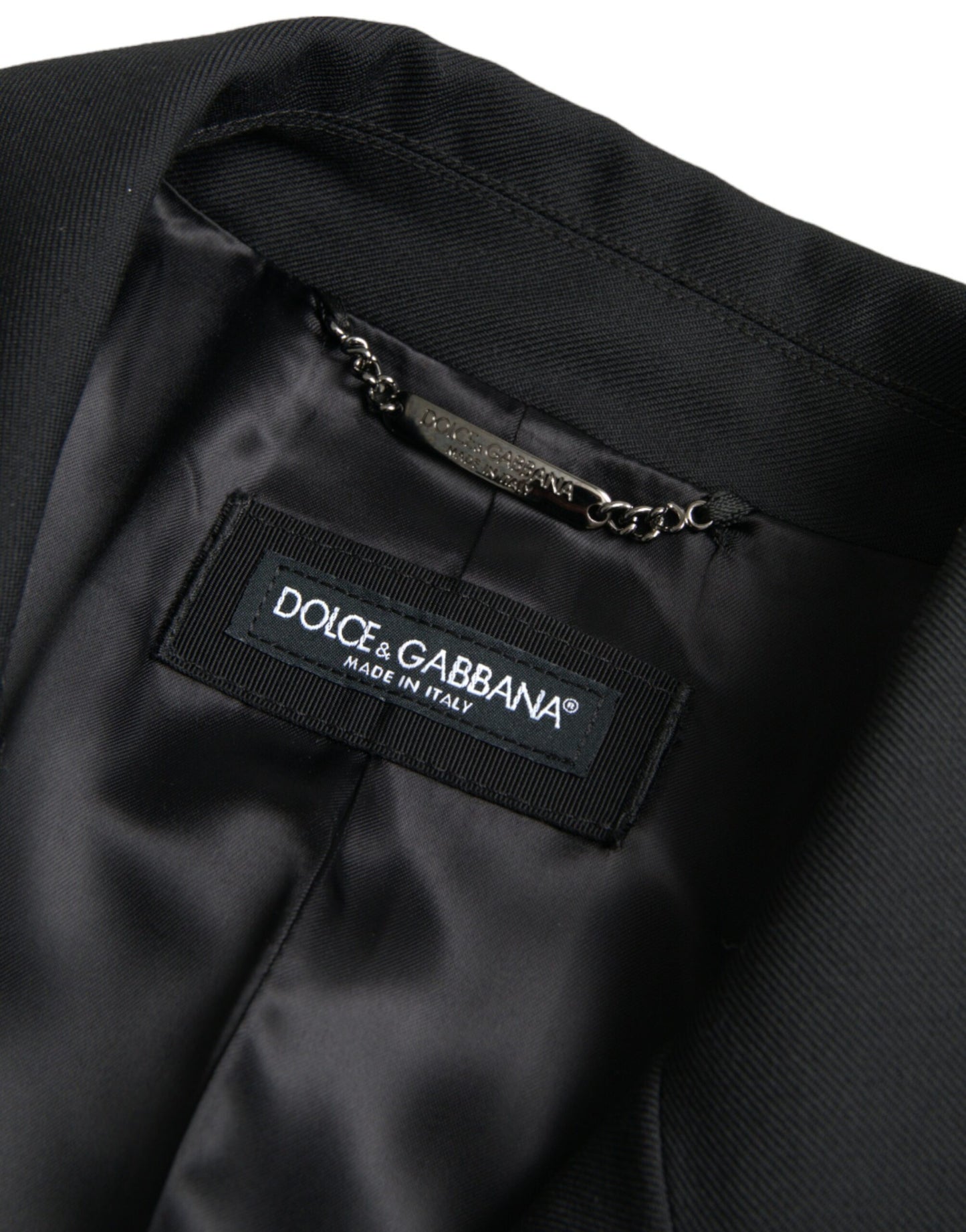 Trench-coat croisé noir Dolce & Gabbana