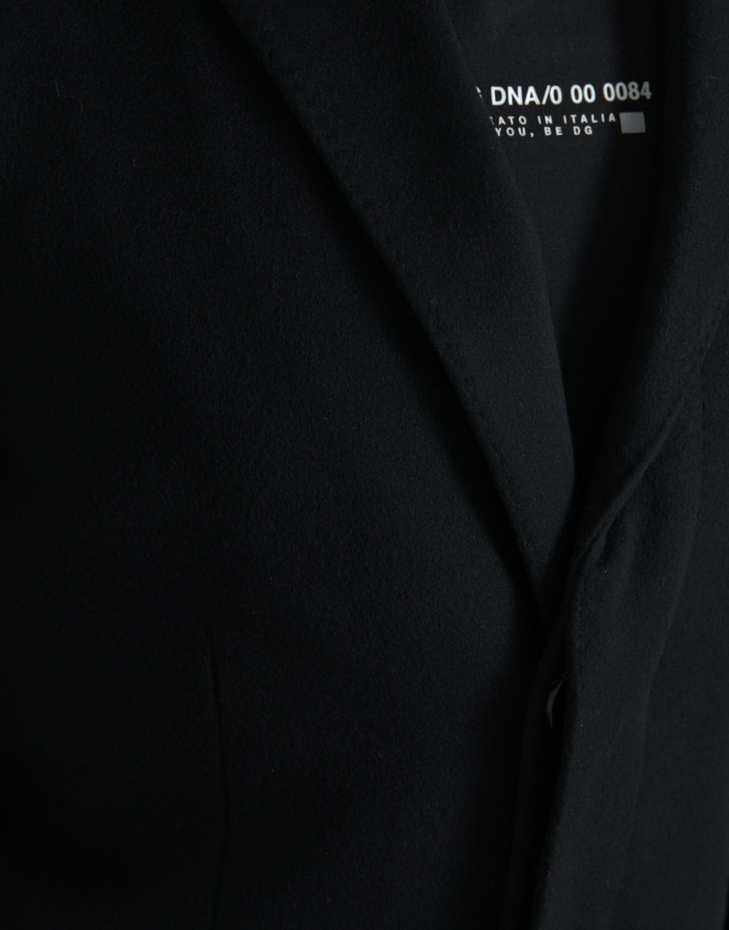 Trench-coat noir à boutonnage simple Dolce & Gabbana