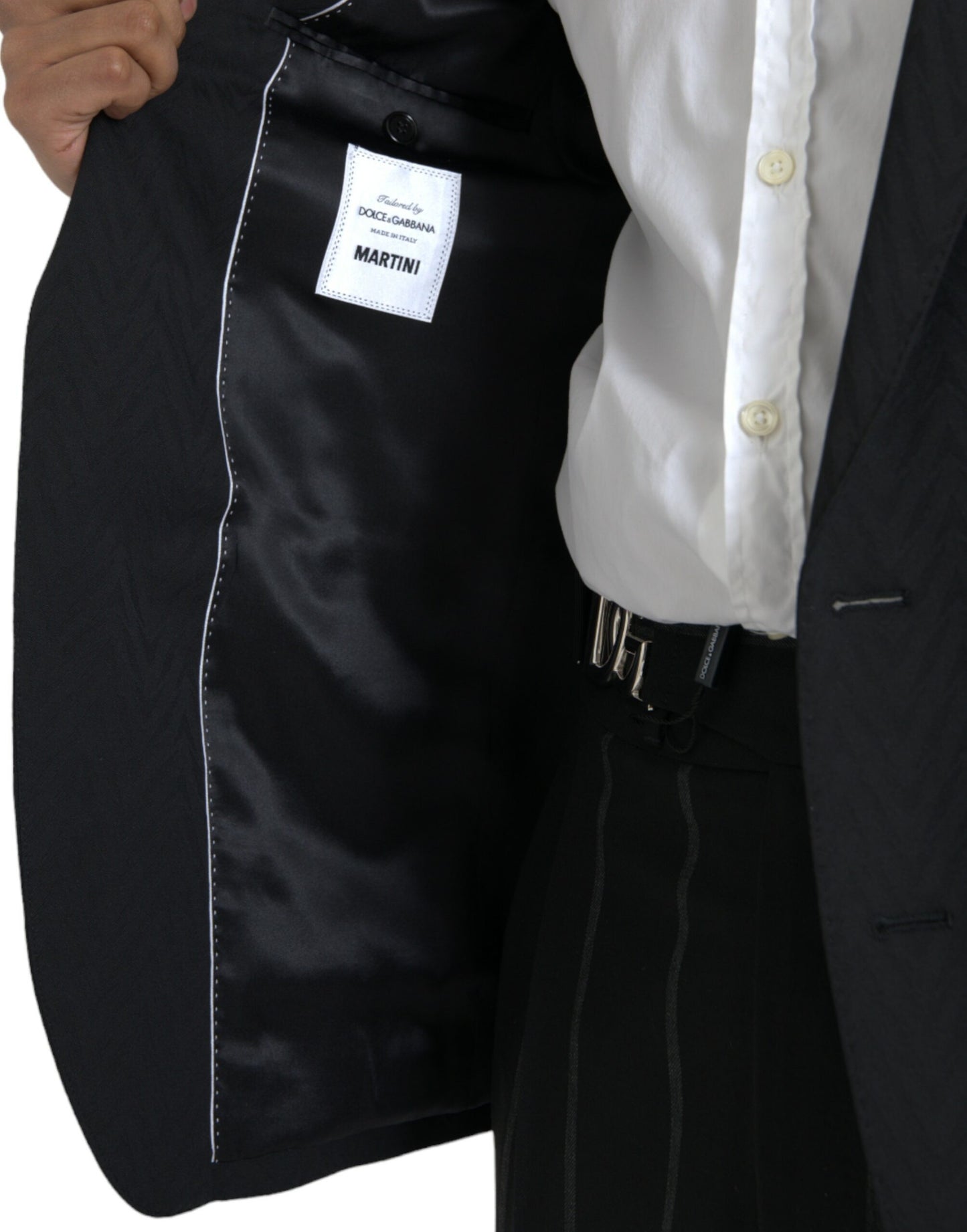 Dolce & Gabbana Veste-manteau slim noire MARTINI