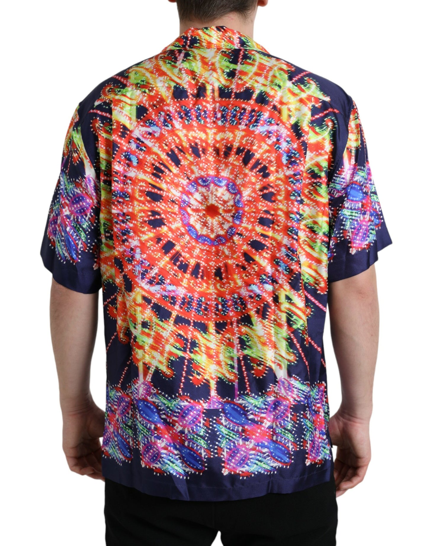 Dolce & Gabbana Multicolor Luminarie Silk Casual Shirt by Dolce & Gabbana