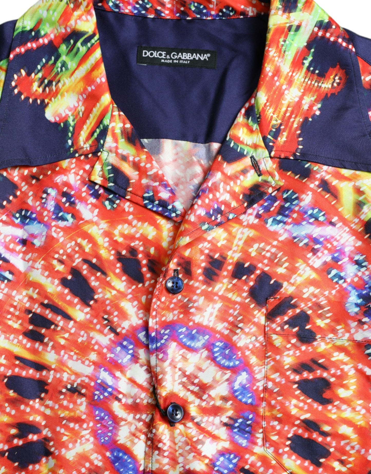 Dolce & Gabbana Multicolor Luminarie Silk Casual Shirt by Dolce & Gabbana