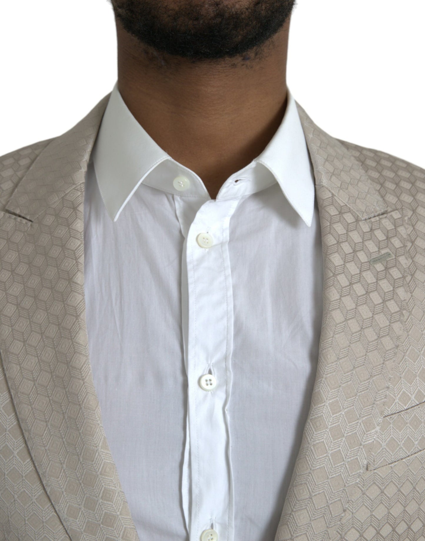 Blazer manteau simple boutonnage beige MARTINI de Dolce & Gabbana