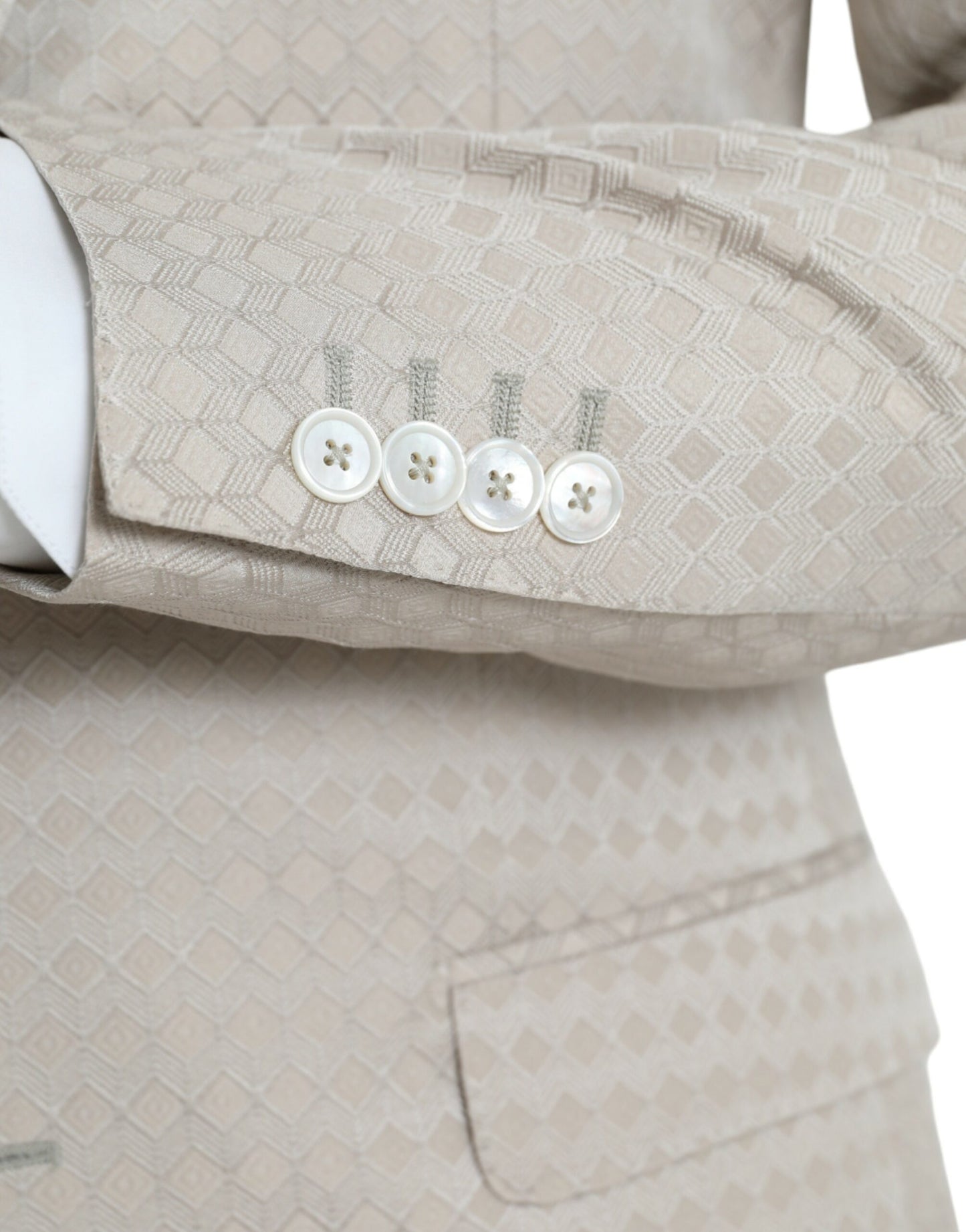 Blazer manteau simple boutonnage beige MARTINI de Dolce & Gabbana