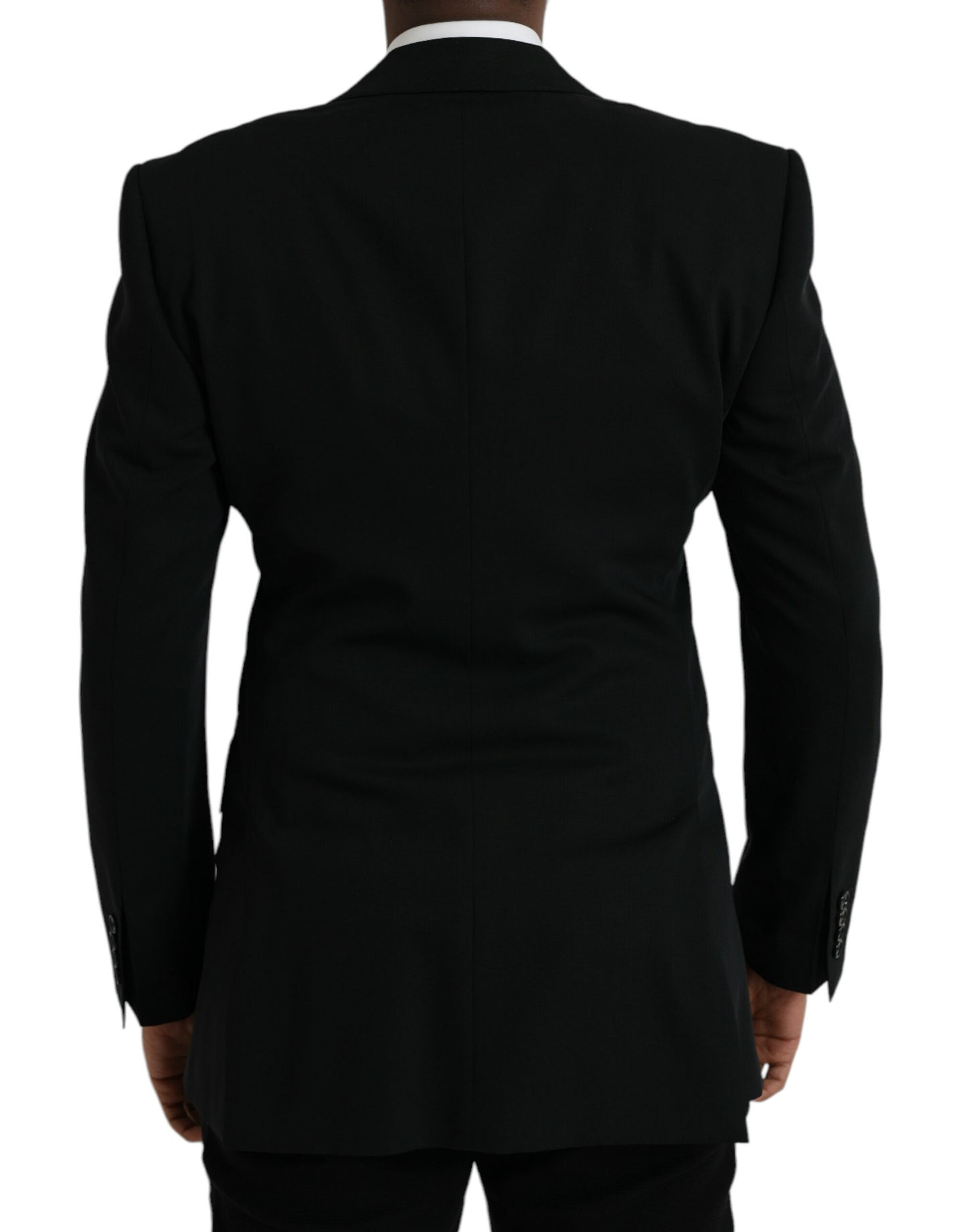 Blazer à simple boutonnage en laine noire Dolce & Gabbana