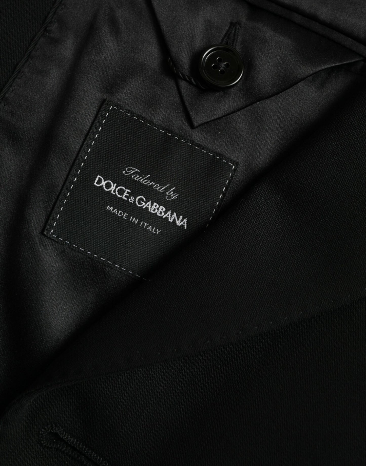 Blazer à simple boutonnage en laine noire Dolce & Gabbana
