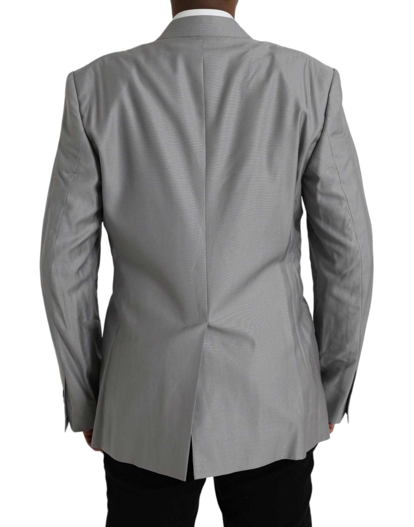 Blazer simple boutonnage en laine grise Dolce & Gabbana
