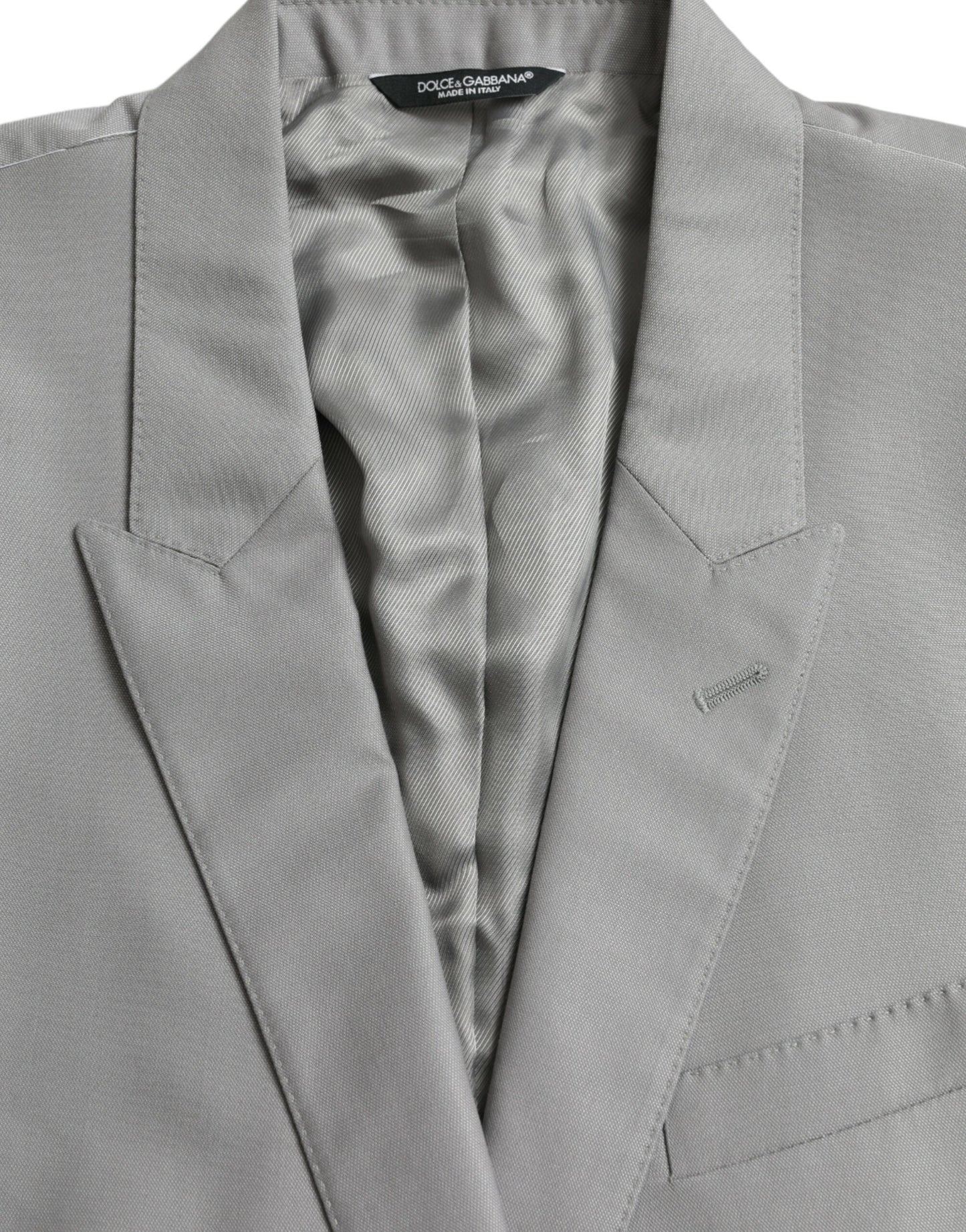 Blazer simple boutonnage en laine grise Dolce & Gabbana
