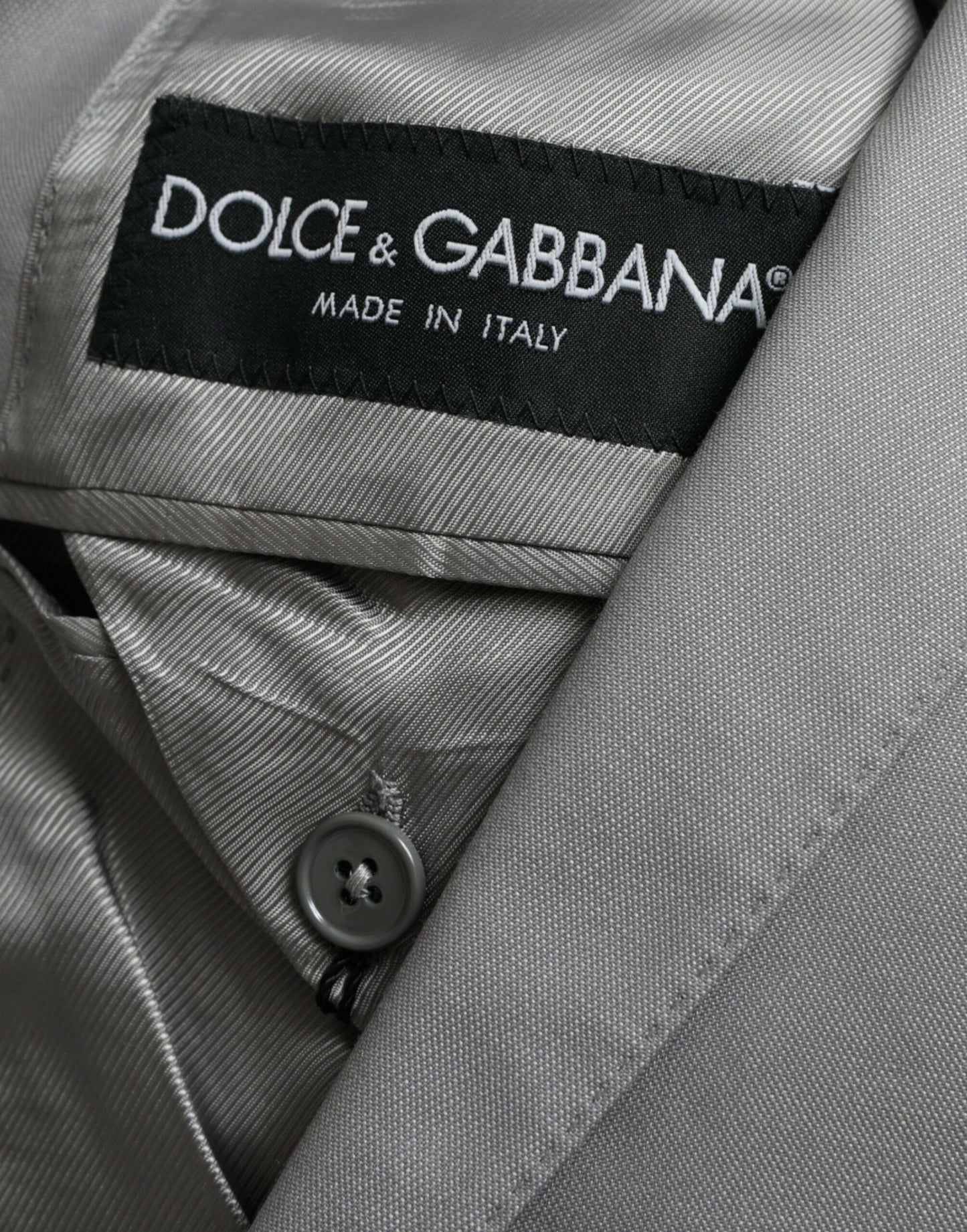 Blazer simple boutonnage en laine grise Dolce & Gabbana