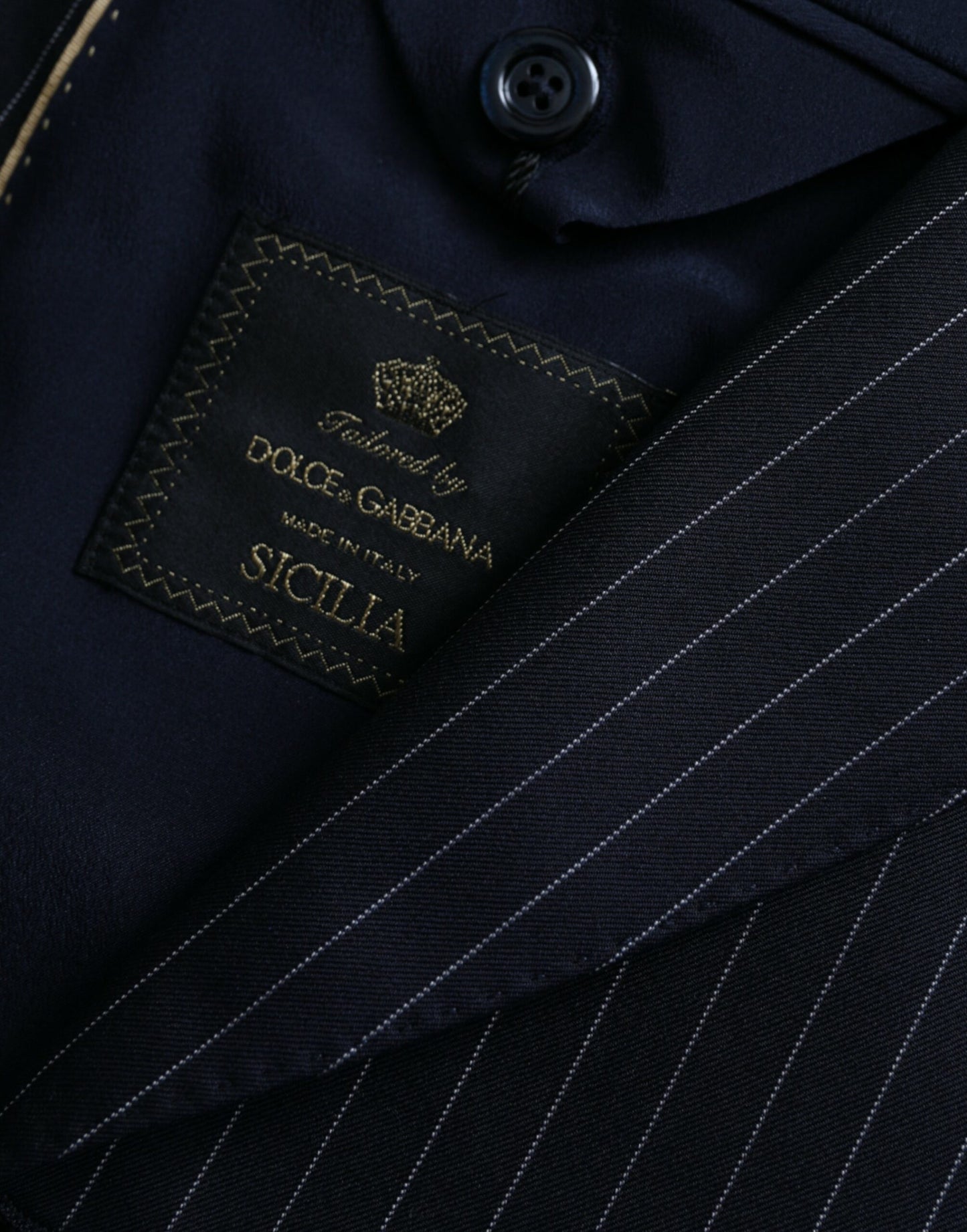 Blazer croisé Dolce & Gabbana à rayures noires SICILIA