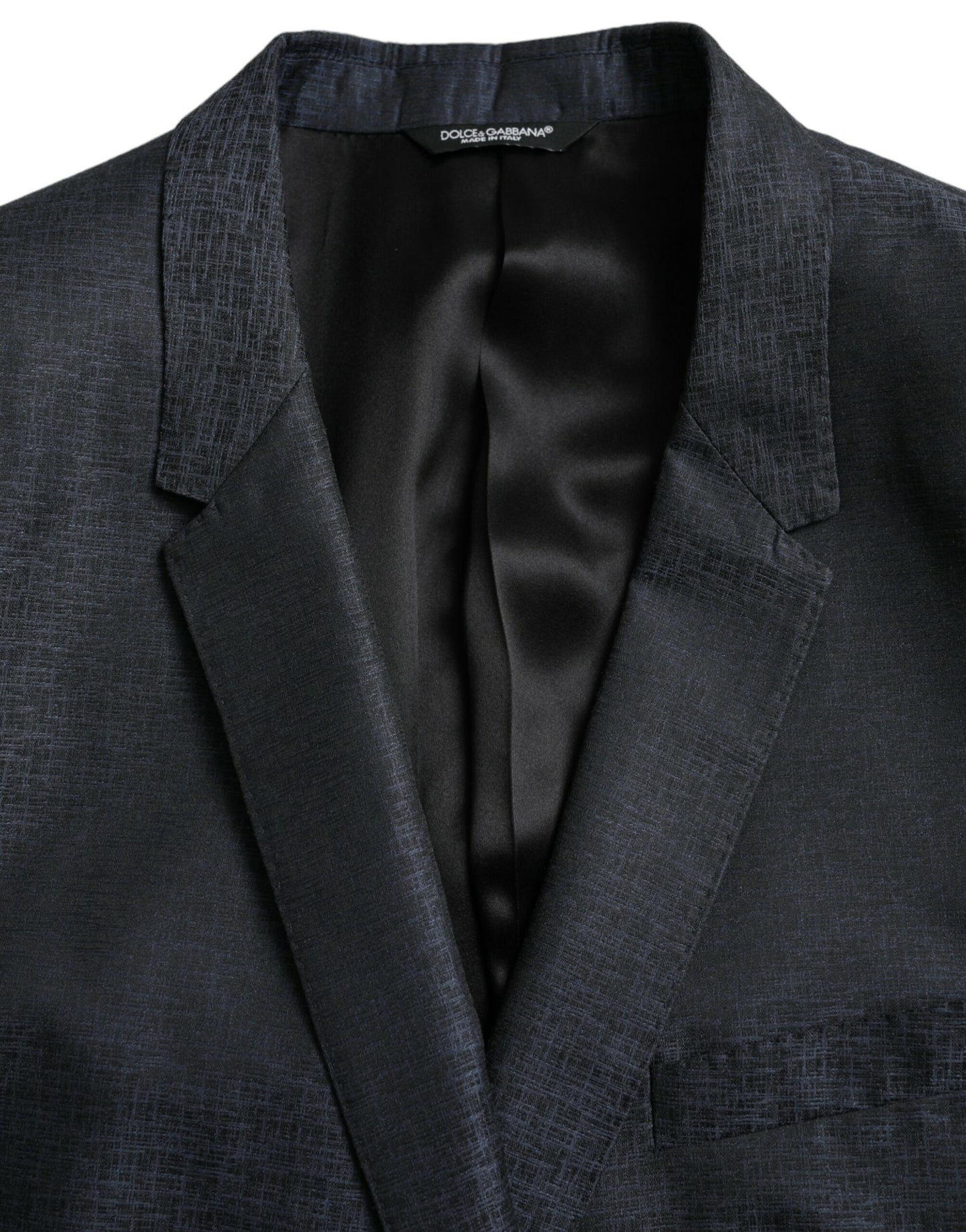 Blazer simple boutonnage en laine bleue Dolce & Gabbana
