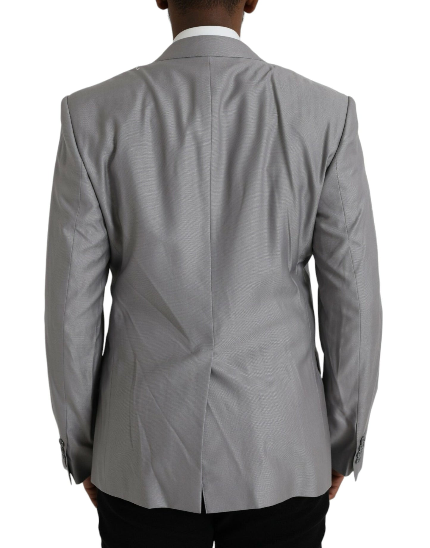 Blazer simple boutonnage en laine grise Dolce & Gabbana