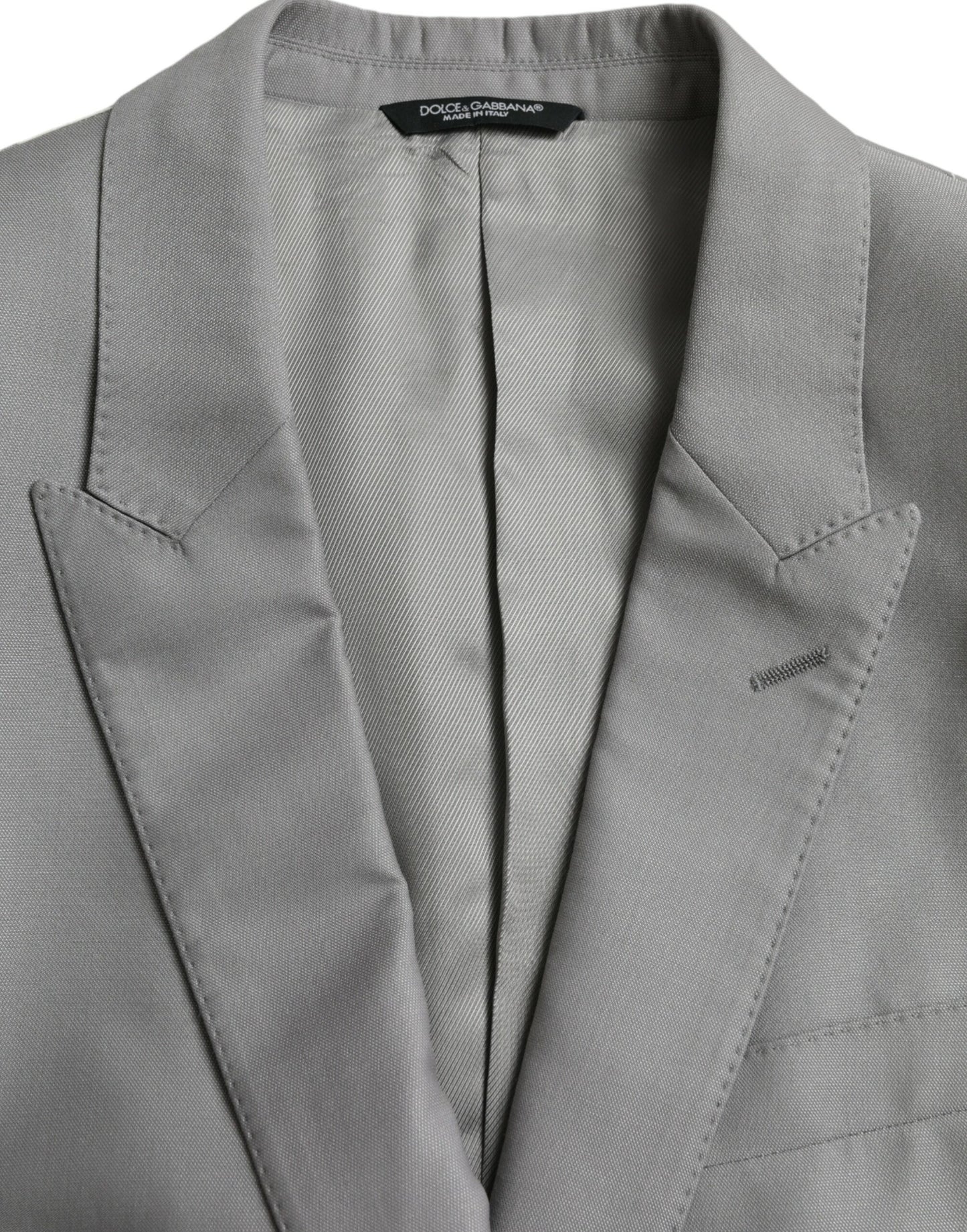 Blazer simple boutonnage en laine grise Dolce & Gabbana
