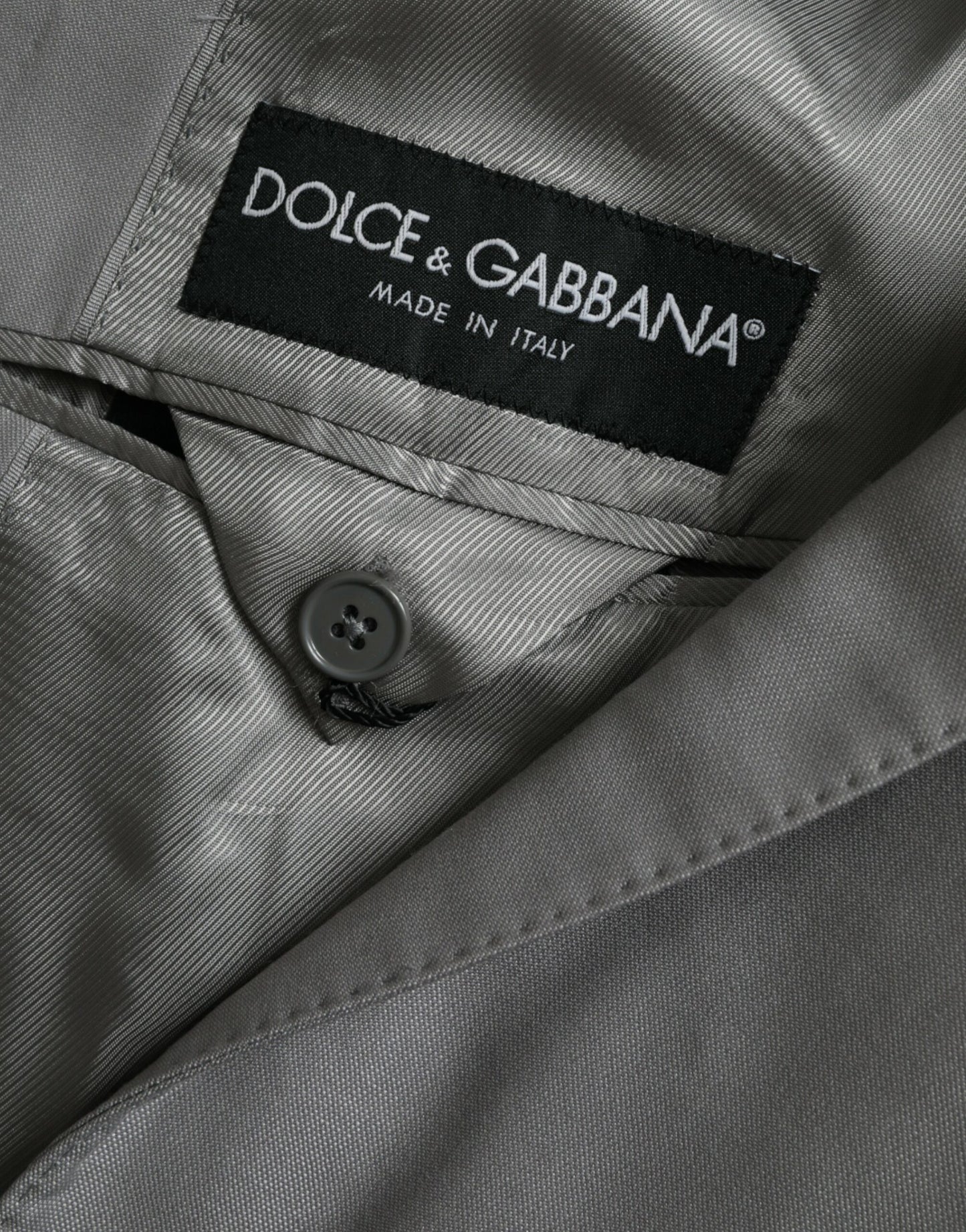 Blazer simple boutonnage en laine grise Dolce & Gabbana