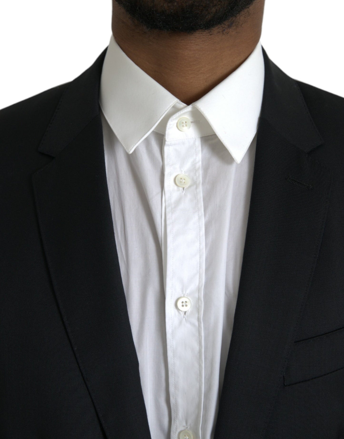 Blazer simple boutonnage en laine noire MARTINI de Dolce & Gabbana