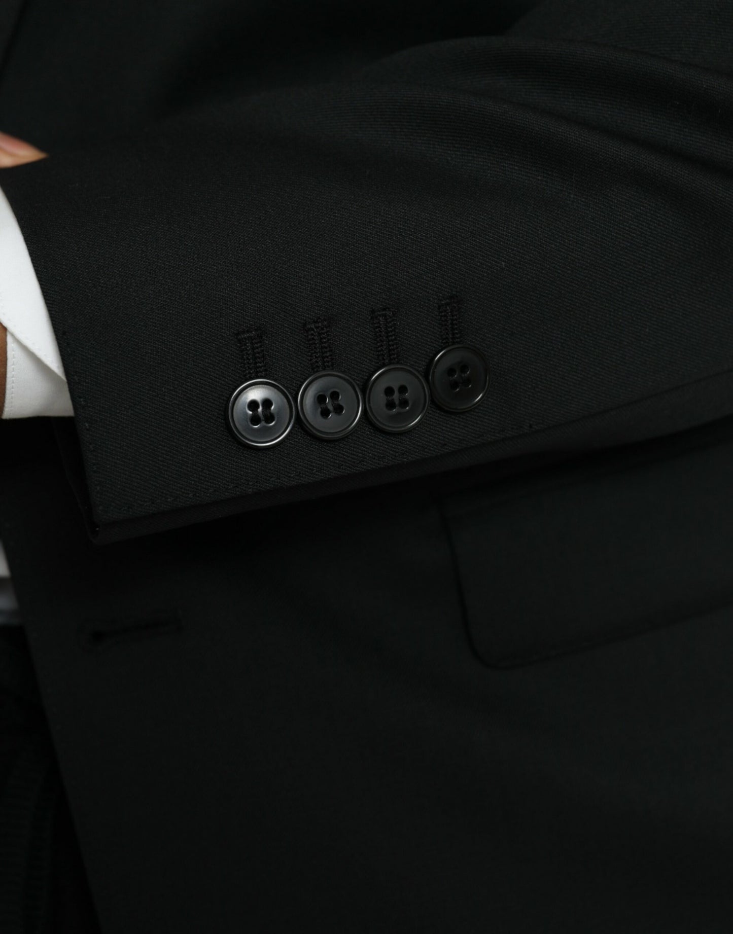 Blazer simple boutonnage en laine noire MARTINI de Dolce & Gabbana