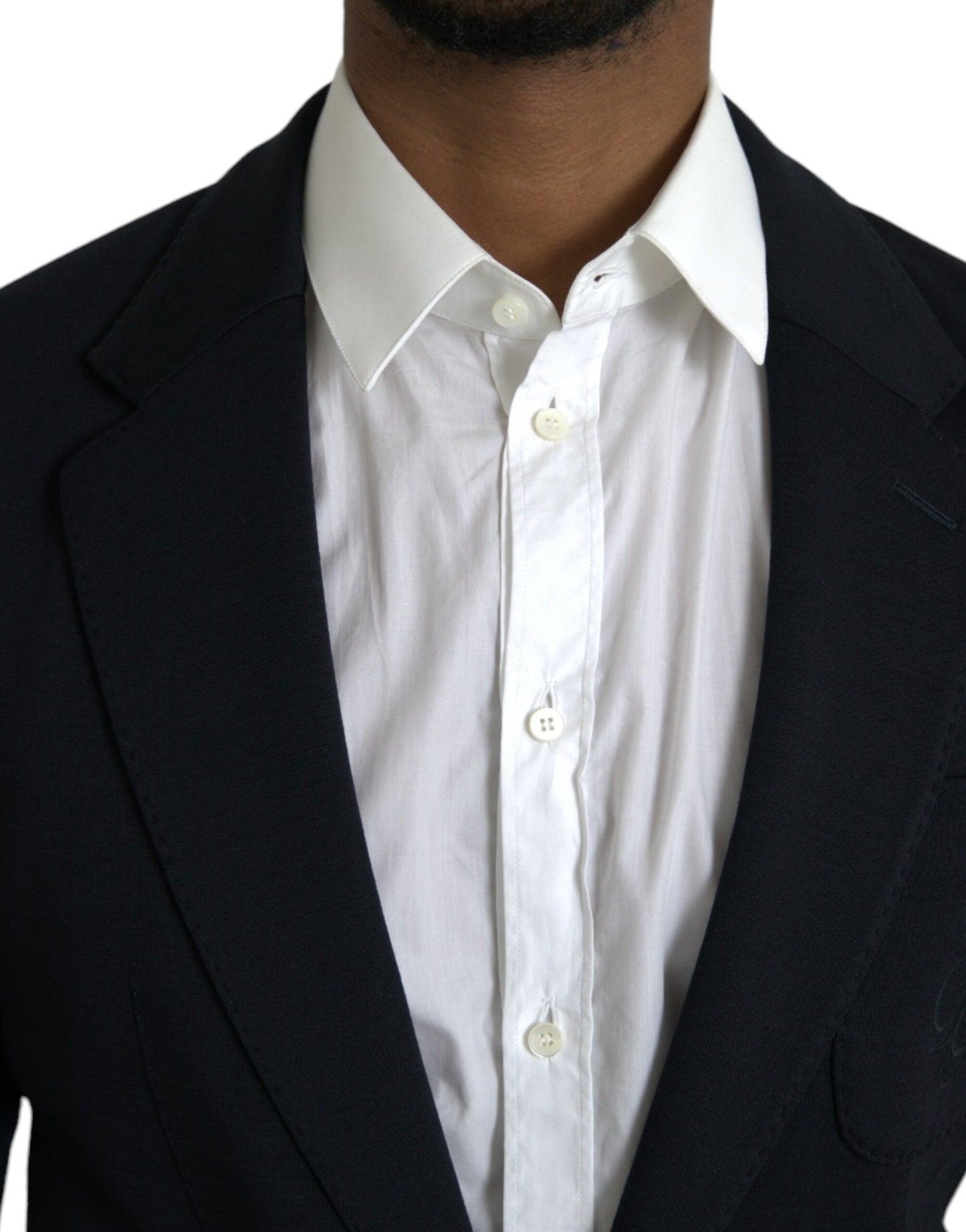Blazer simple boutonnage en laine noire Dolce & Gabbana