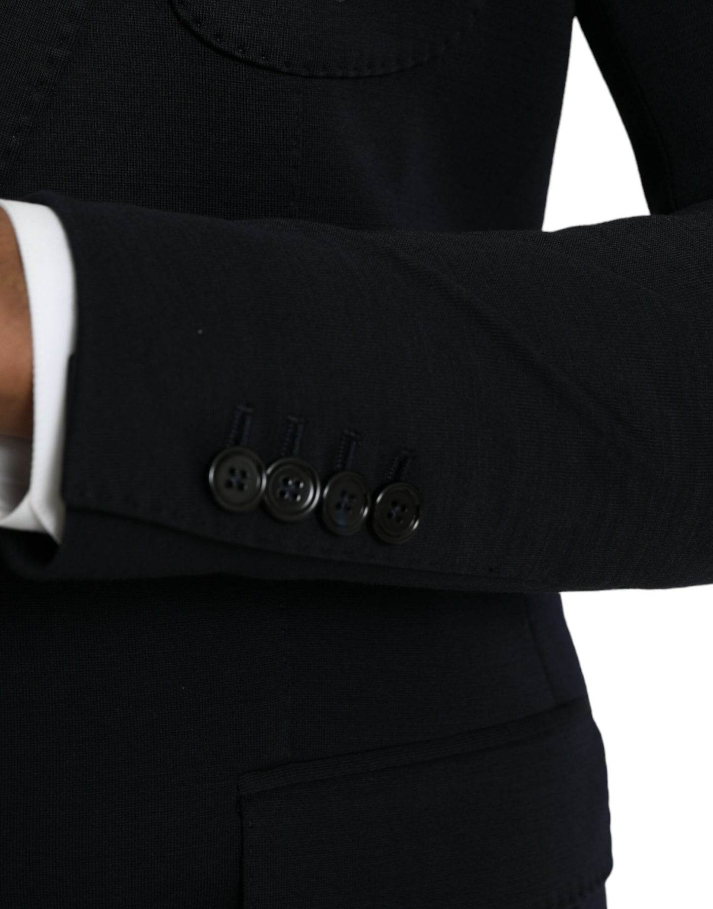Blazer simple boutonnage en laine noire Dolce & Gabbana