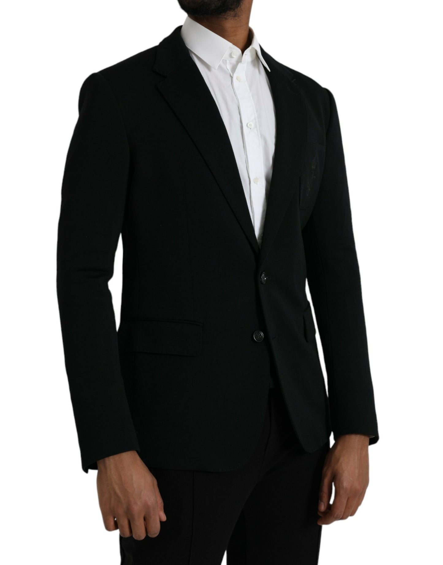 Blazer simple boutonnage en laine noire Dolce & Gabbana