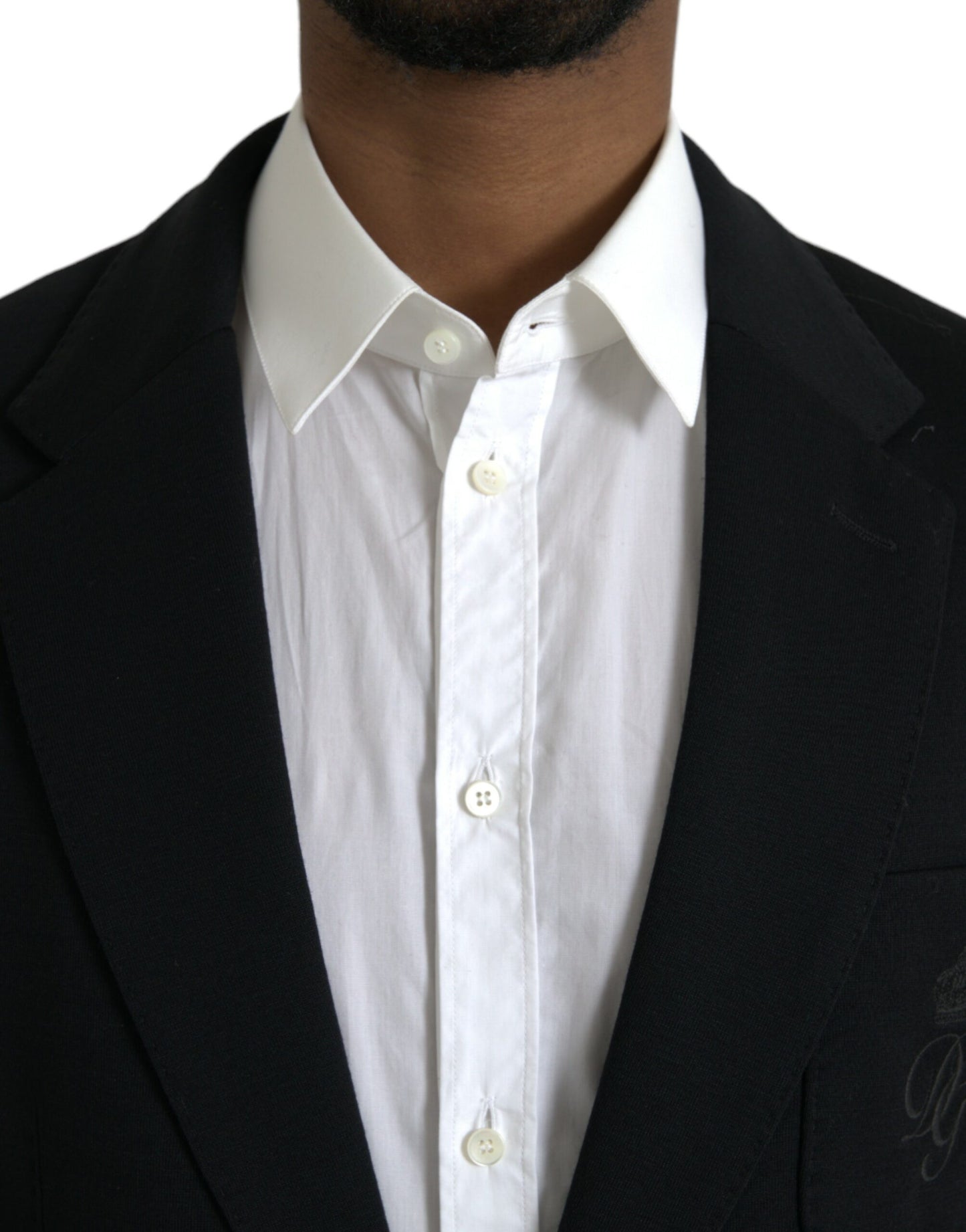 Blazer simple boutonnage en laine noire Dolce & Gabbana
