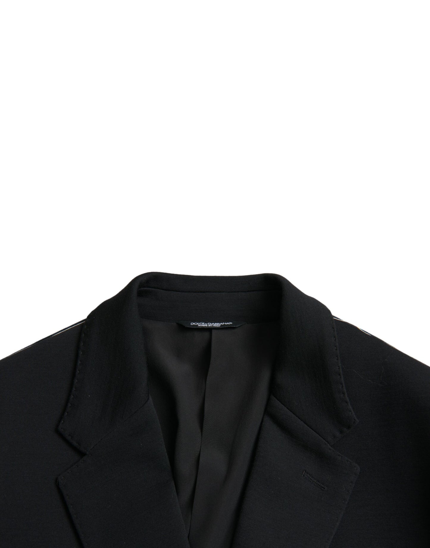 Blazer simple boutonnage en laine noire Dolce & Gabbana
