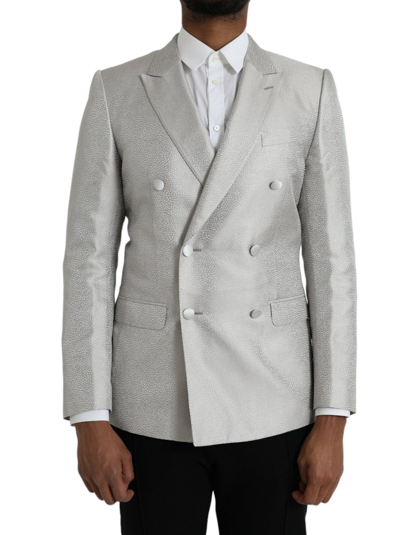 Blazer croisé Dolce & Gabbana blanc cassé MARTINI