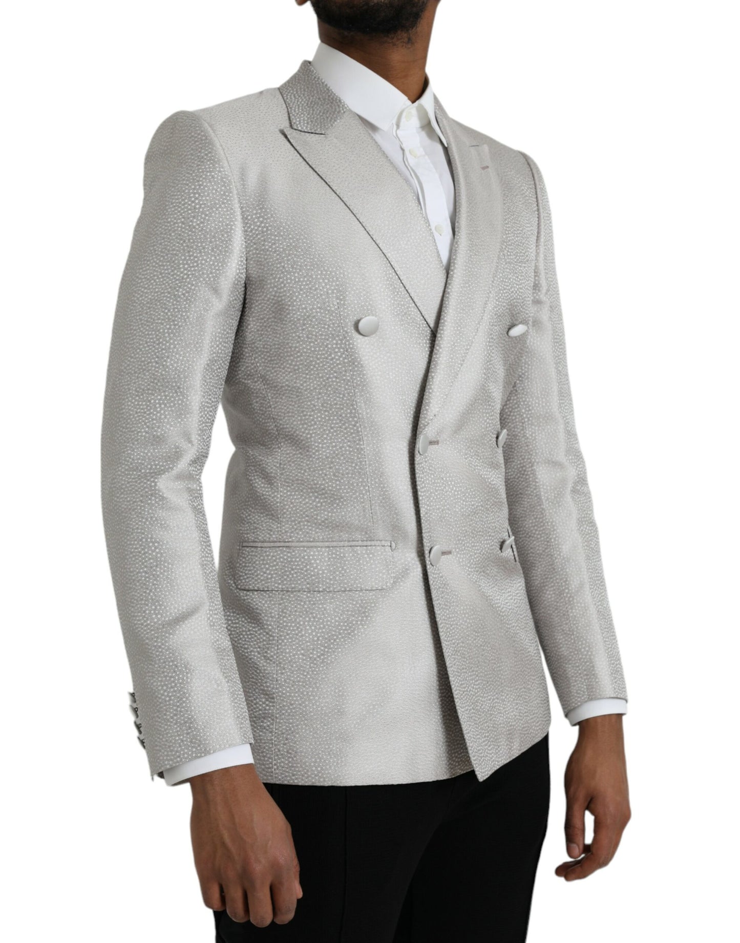 Blazer croisé Dolce & Gabbana blanc cassé MARTINI