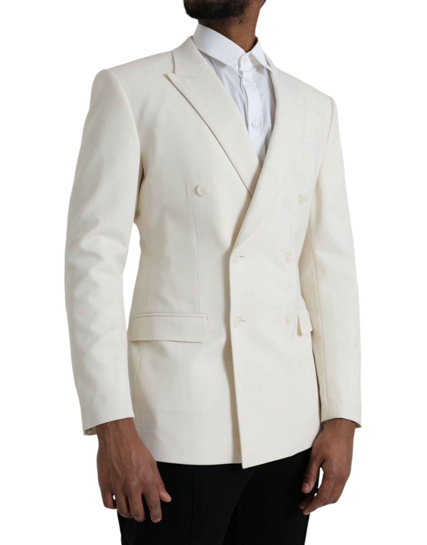 Blazer croisé MARTINI en laine blanche Dolce & Gabbana