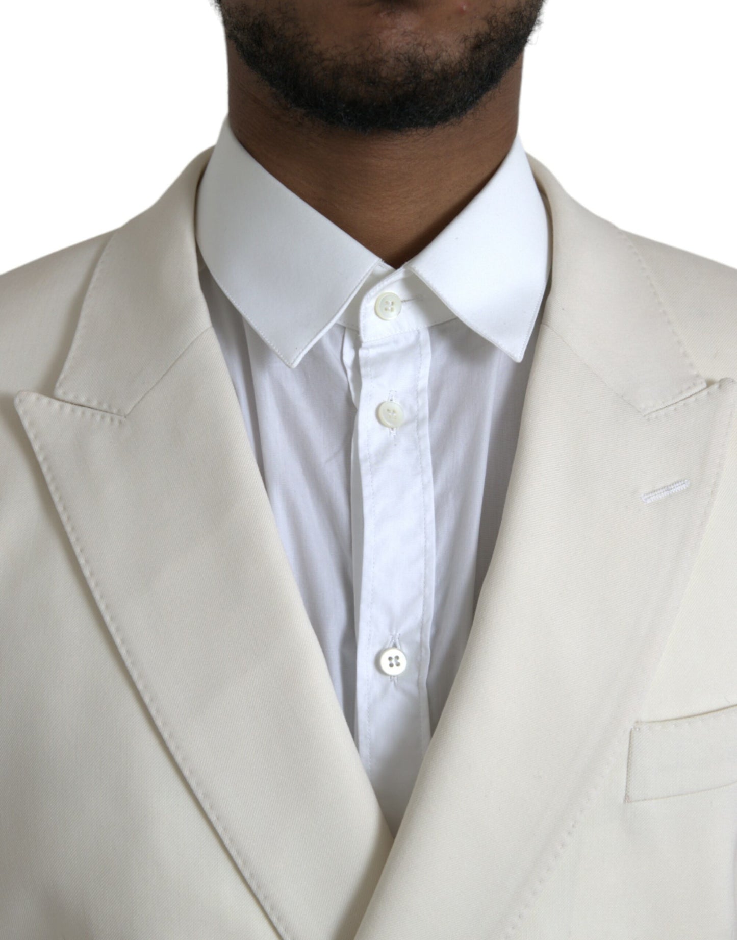 Blazer croisé MARTINI en laine blanche Dolce & Gabbana