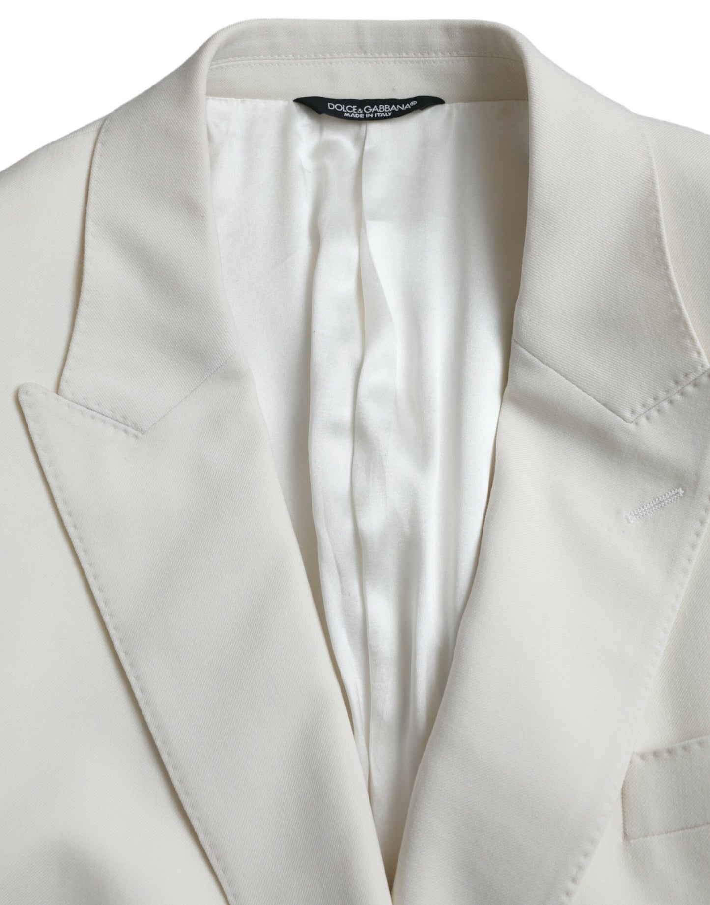 Blazer croisé MARTINI en laine blanche Dolce & Gabbana