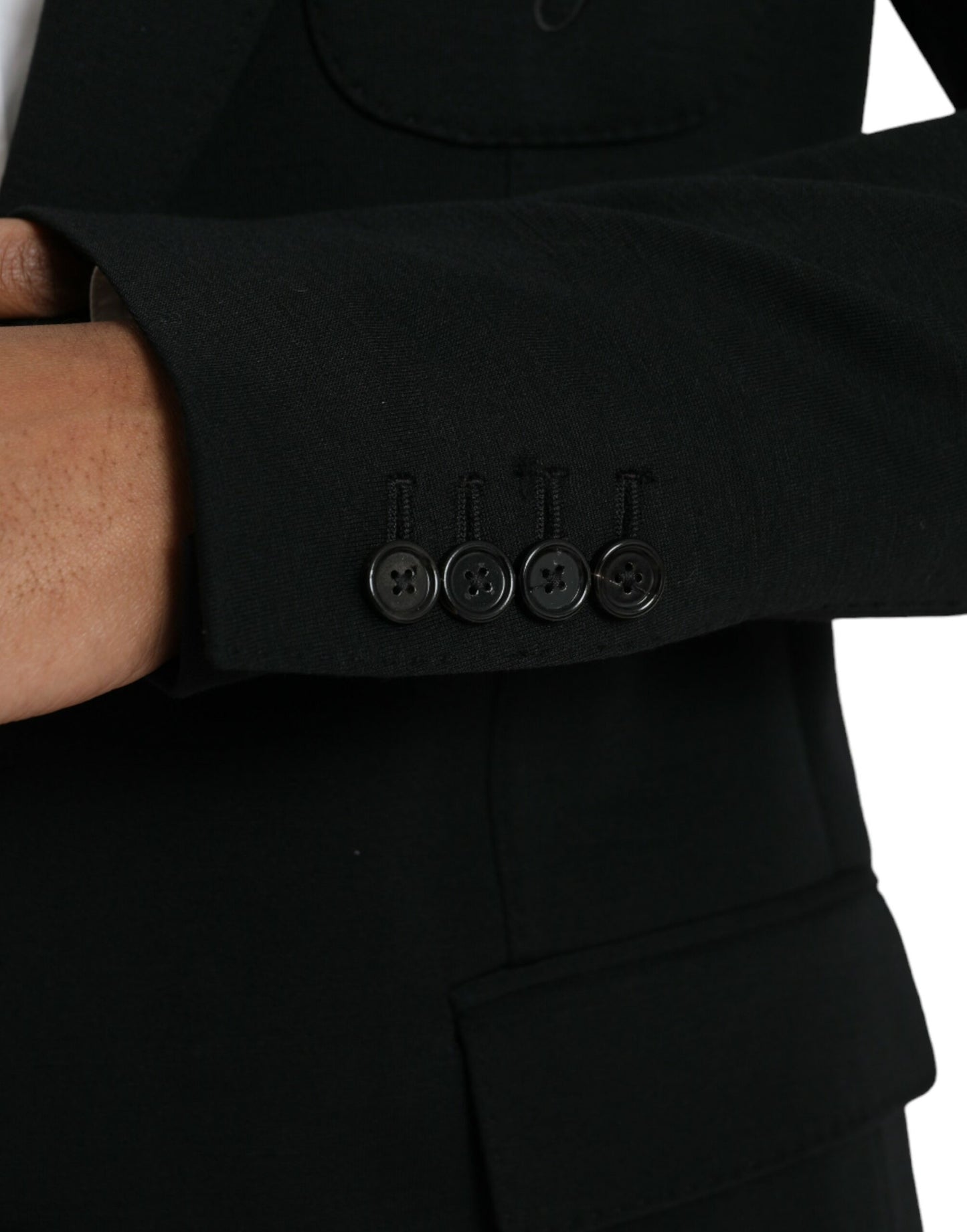 Blazer simple boutonnage en laine noire Dolce & Gabbana