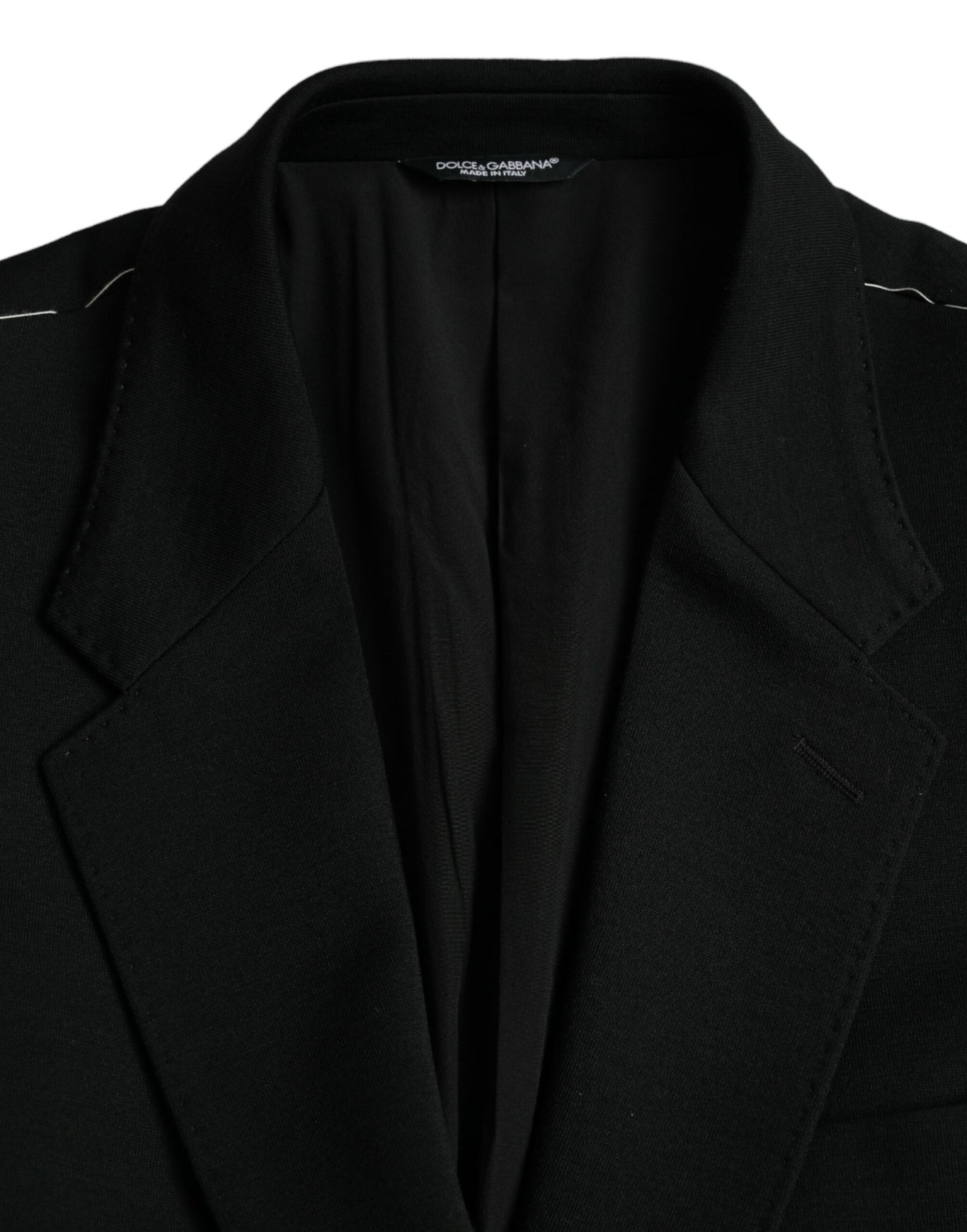 Blazer simple boutonnage en laine noire Dolce & Gabbana