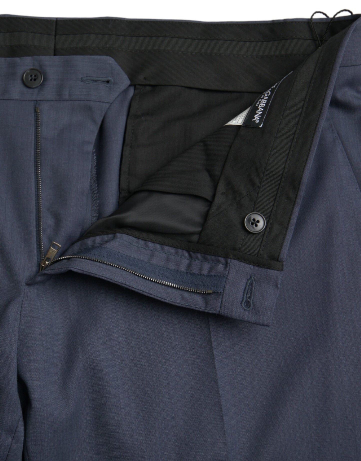 Dolce & Gabbana Blue Wool Slim Fit Dress Formal Pants by Dolce & Gabbana