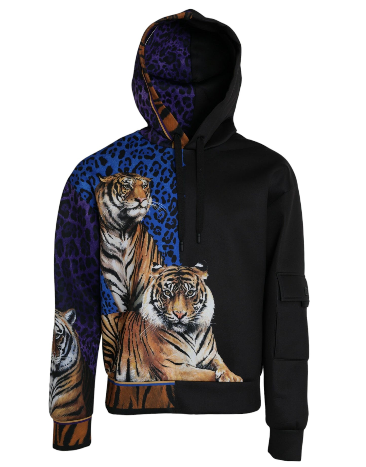 Dolce & Gabbana Multicolor Tiger Hooded Sweatshirt Sweater by Dolce & Gabbana