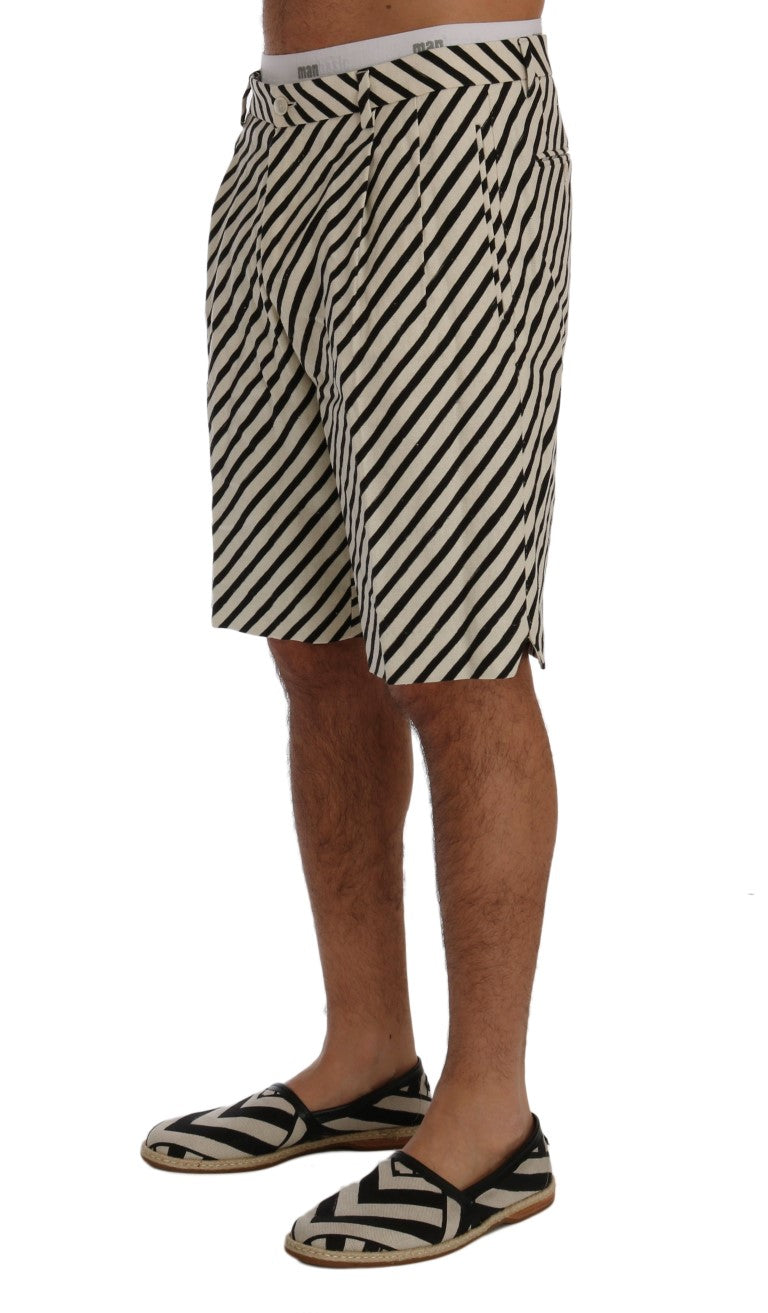 Short décontracté en chanvre rayé Dolce & Gabbana