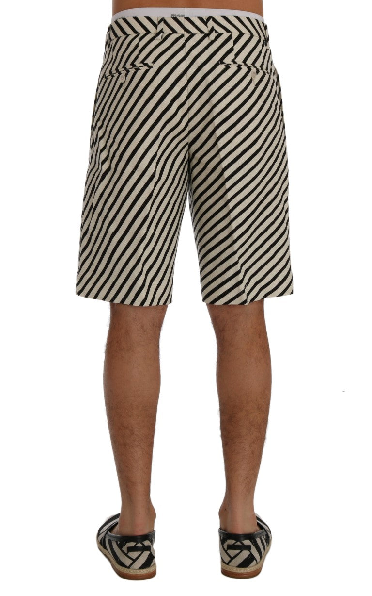 Short décontracté en chanvre rayé Dolce & Gabbana