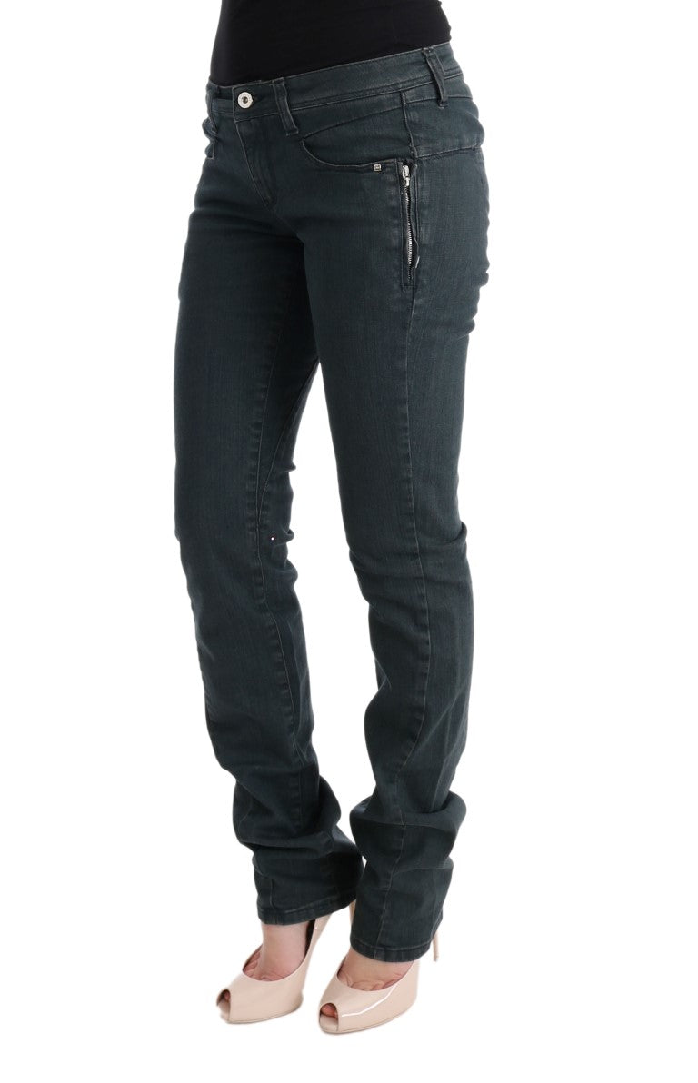 Costume National Gray Cotton Super Slim Denim Jeans