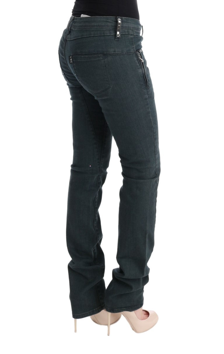 Costume National Gray Cotton Super Slim Denim Jeans