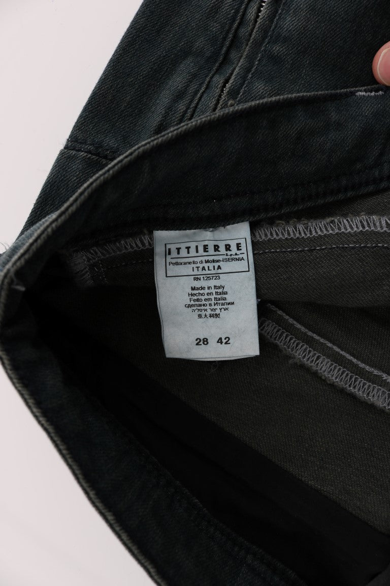 Costume National Gray Cotton Super Slim Denim Jeans